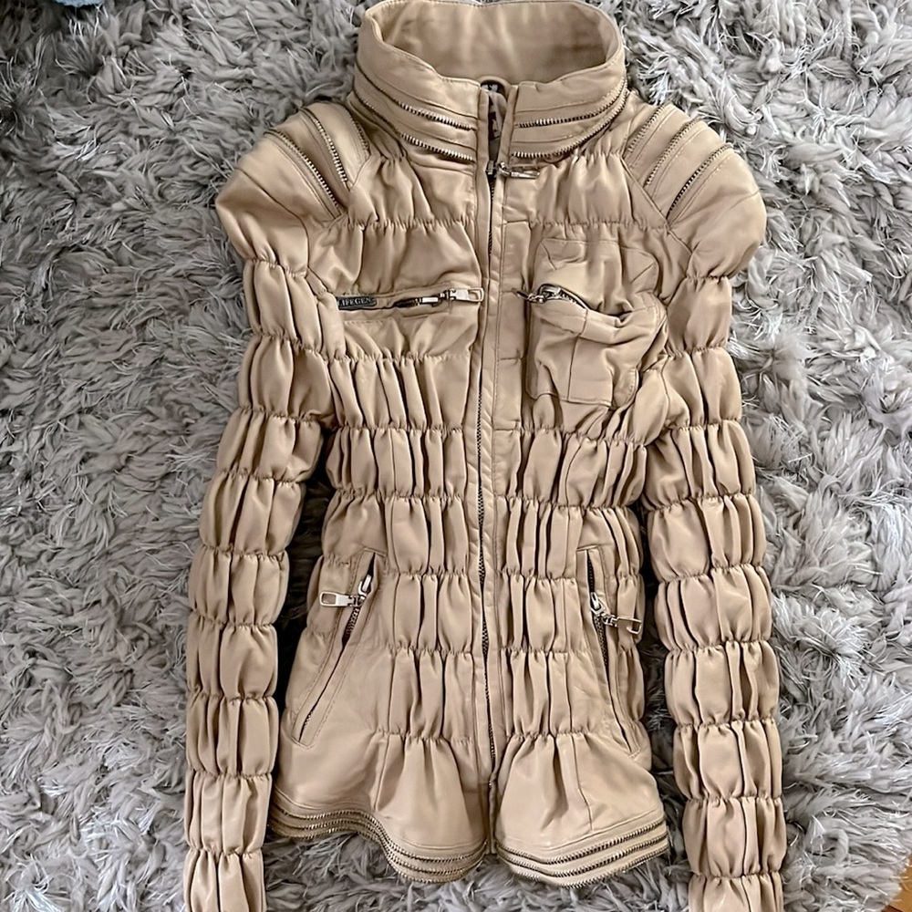LIFEGEN FAUX LEATHER CROPPED JACKET NWOT